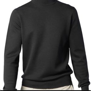 Manrico Cashmere Black Mockneck shirt